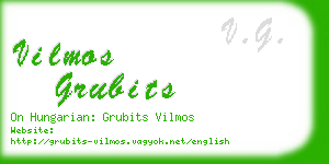 vilmos grubits business card